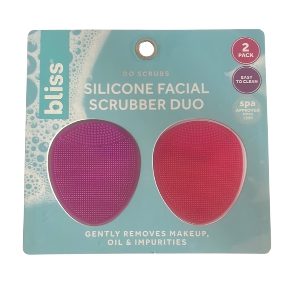 Bliss Go Scrubs Facial Scrubber Duo-Purple/Pink
